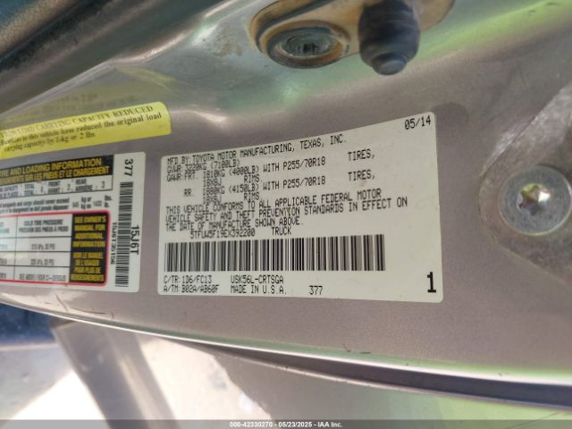 5TFUW5F19EX392200 Toyota 3ur-fbe