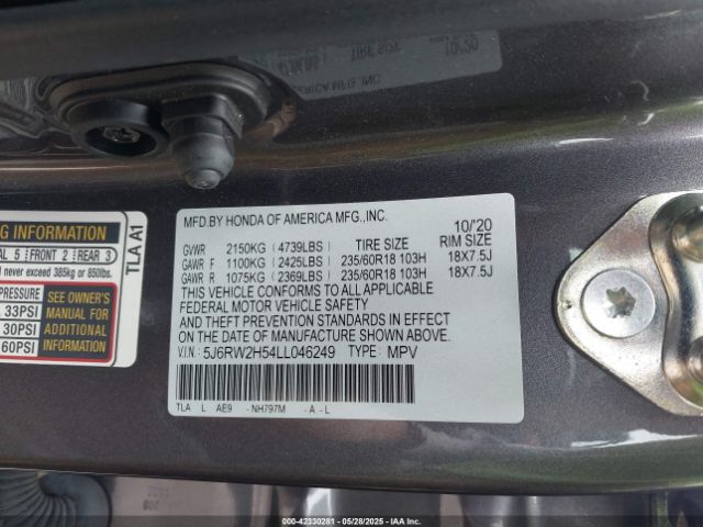 2020 HONDA CR-V 5J6RW2H54LL046249 Photo 8