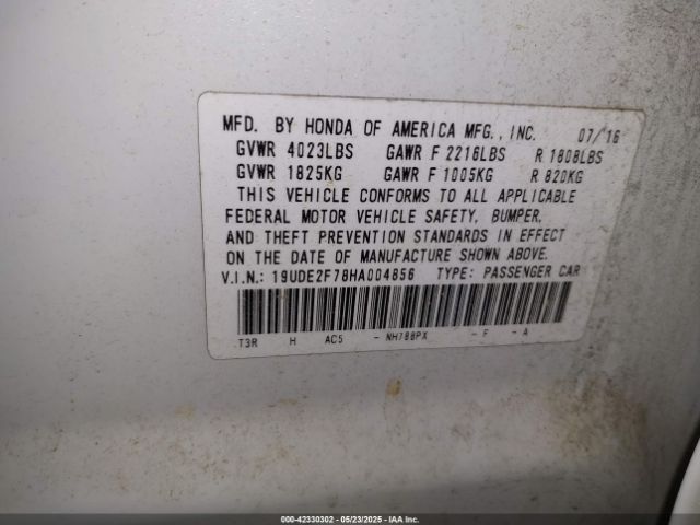 2017 ACURA ILX 19UDE2F78HA004856 Photo 8