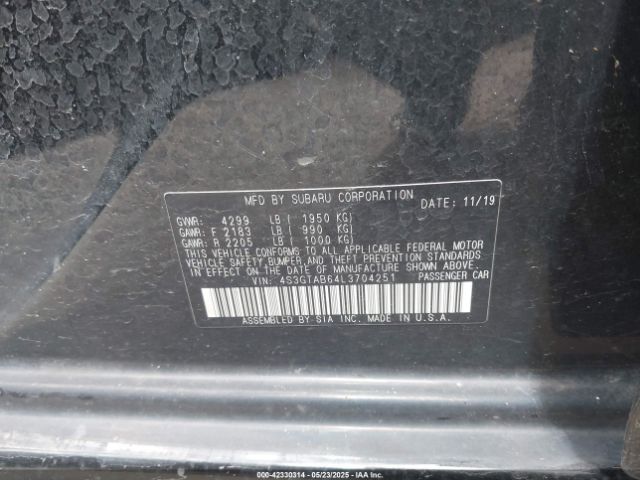 4S3GTAB64L3704251 Subaru Impreza 5-door