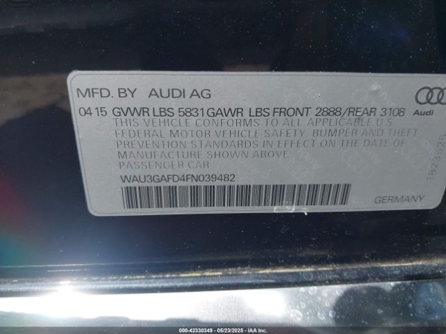 WAU3GAFD4FN039482 Audi A8 L 3.0t