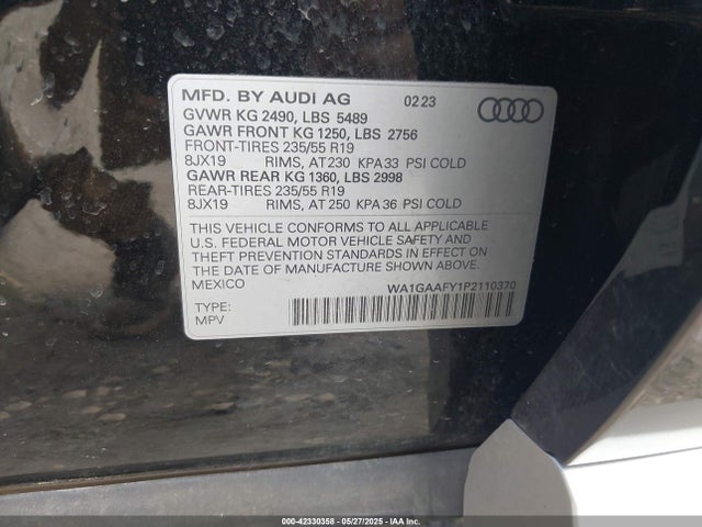 WA1GAAFY1P2110370 Audi 45 tfsi