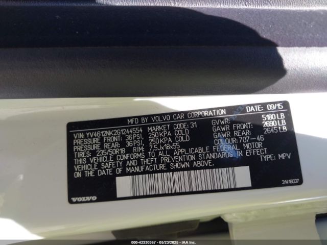 2016 VOLVO XC70 YV4612NK2G1244554 Photo 8