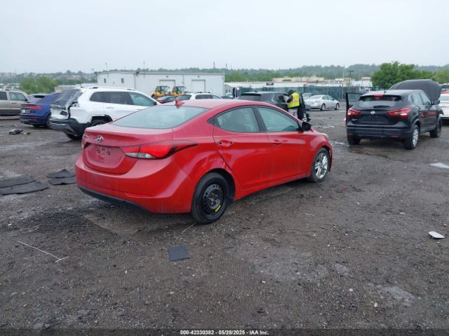 KMHDH4AE6FU420161 Hyundai ELANTRA SE