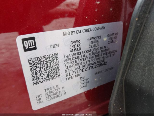 2024 CHEVROLET TRAX KL77LFE21RC229542 Photo 8