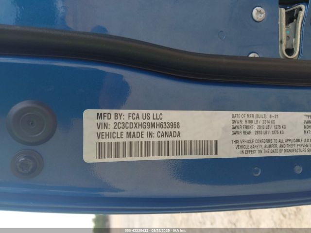 2021 DODGE CHARGER 2C3CDXHG9MH633968 Photo 8