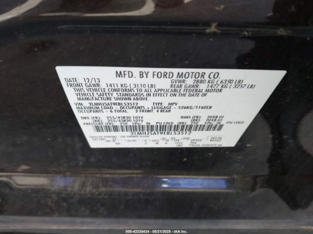 2LMHJ5AT9EBL53512 Lincoln Mkt Ecoboost
