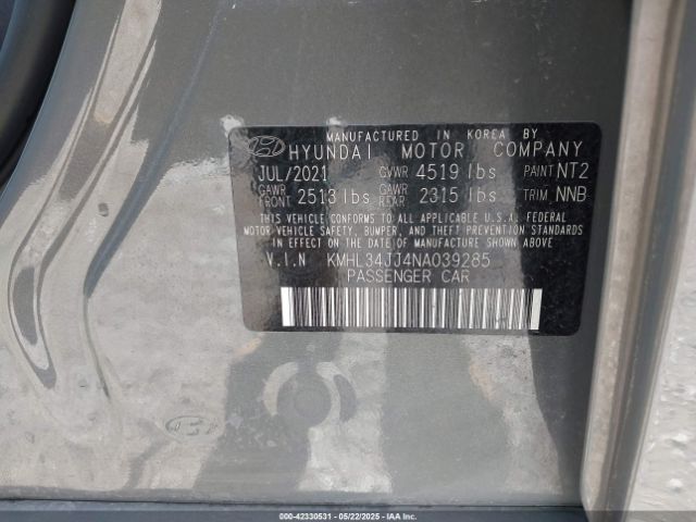 KMHL34JJ4NA039285 Hyundai gdi nu pe