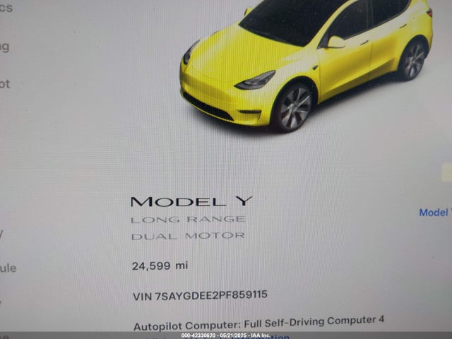 2023 TESLA MODEL Y 7SAYGDEE2PF859115 Photo 6