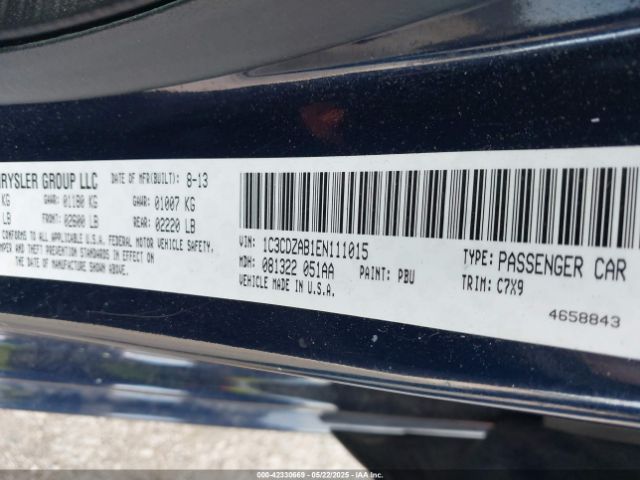 1C3CDZAB1EN111015 Dodge Avenger