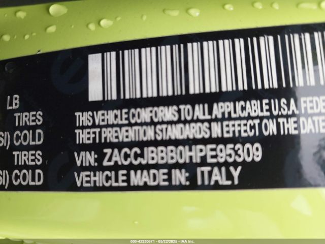 ZACCJBBB0HPE95309 Jeep Renegade Latitude 4x4