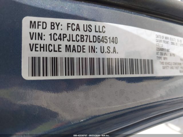 2020 JEEP CHEROKEE 1C4PJLCB7LD645140 Photo 8