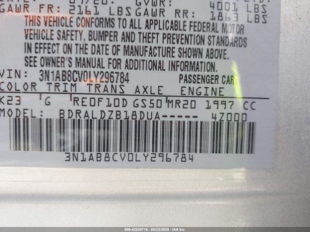 2020 NISSAN SENTRA 3N1AB8CV0LY296784 Photo 8