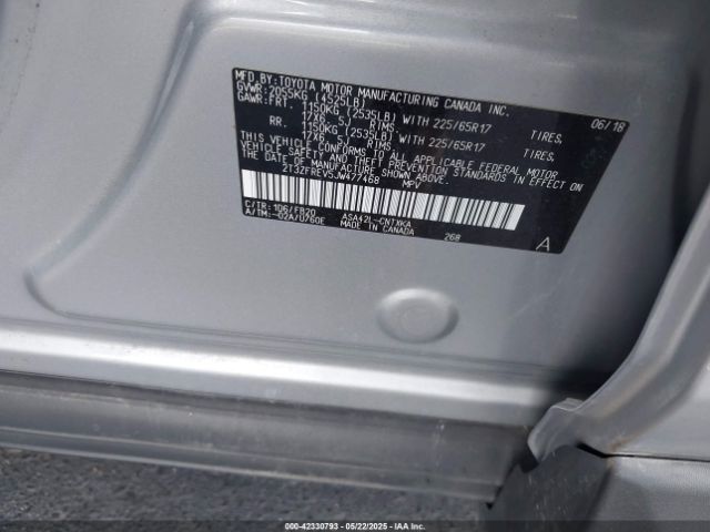 2T3ZFREV5JW477468 Toyota RAV4 LE
