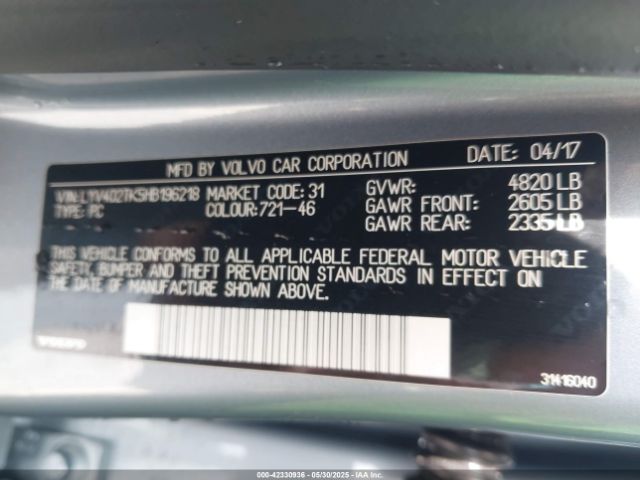 2017 VOLVO S60 INSCRIPTION LYV402TK5HB196218 Photo 8