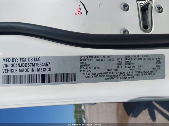 2021 JEEP COMPASS 3C4NJDDB7MT564467 Photo 8