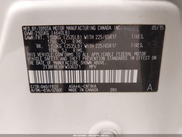2015 TOYOTA RAV4 2T3BFREV8FW336371 Photo 8