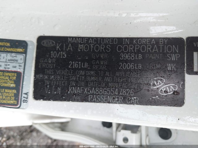 KNAFX5A88G5547826 KIA gdi nu