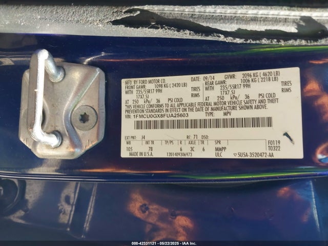 1FMCU0GX8FUA25603 Ford ESCAPE SE