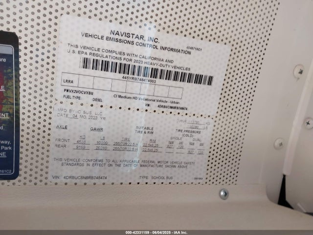 2024 IC CORPORATION 3000 4DRBUC8N8RB748474 Photo 8