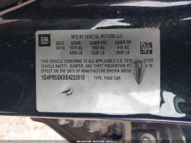 1G4PR5SKXE4222816 Buick Verano Convenience Group