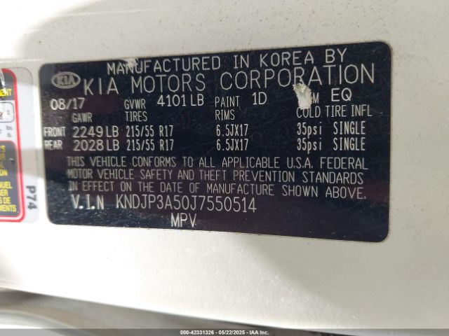 KNDJP3A50J7550514 KIA SOUL +