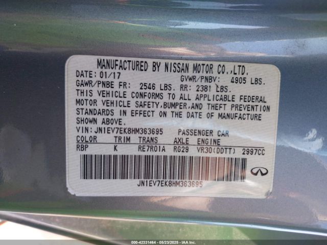 2017 INFINITI Q60 JN1EV7EK8HM363695 Photo 8