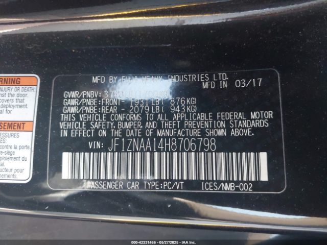 2017 TOYOTA 86 JF1ZNAA14H8706798 Photo 8