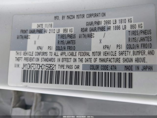 JM1DKFD70H0159621 Mazda Cx-3 Grand Touring