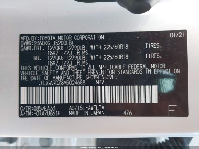 2021 LEXUS NX 300 JTJGARDZ8M5024688 Photo 8