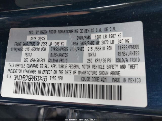 3MVDMBCM9RM602453 Mazda Cx-30 2.5 S Preferred Package