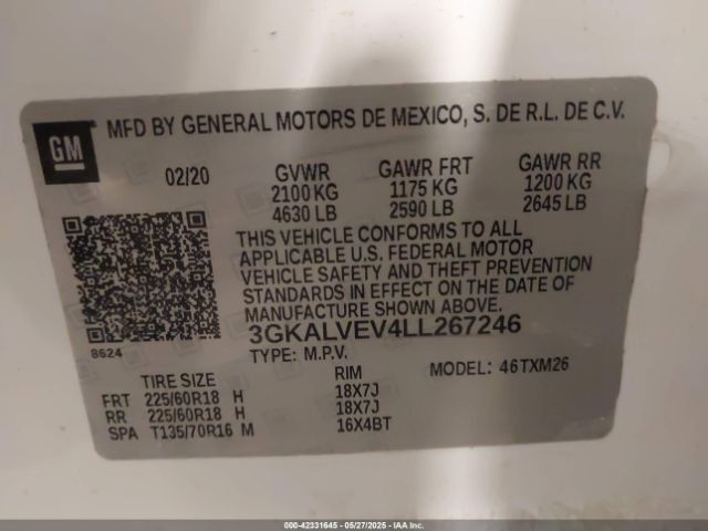 2020 GMC TERRAIN 3GKALVEV4LL267246 Photo 8