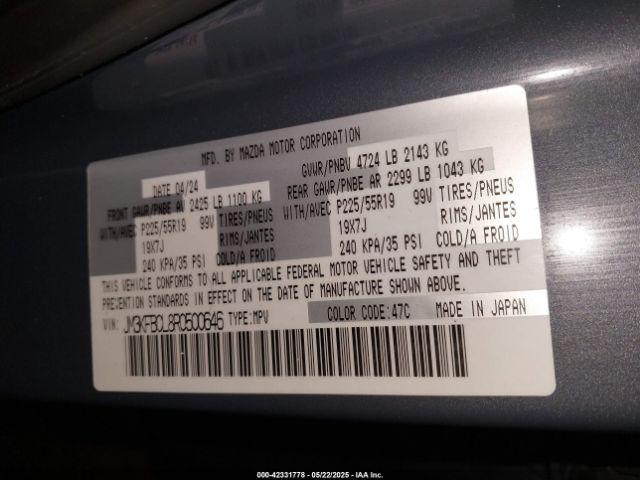 2024 MAZDA CX-5 JM3KFBCL8R0500646 Photo 8