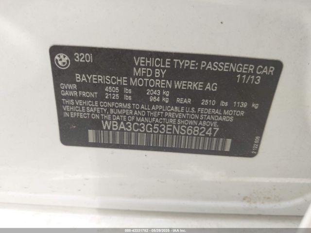 WBA3C3G53ENS68247 BMW 320i Xdrive