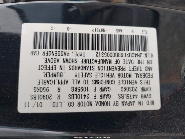 2011 ACURA TSX JH4CU2F68BC005312 Photo 8