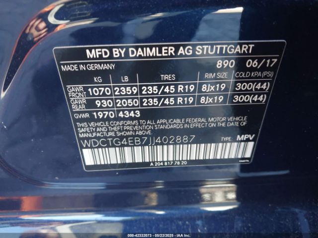 2018 MERCEDES-BENZ GLA 250 WDCTG4EB7JJ402887 Photo 8