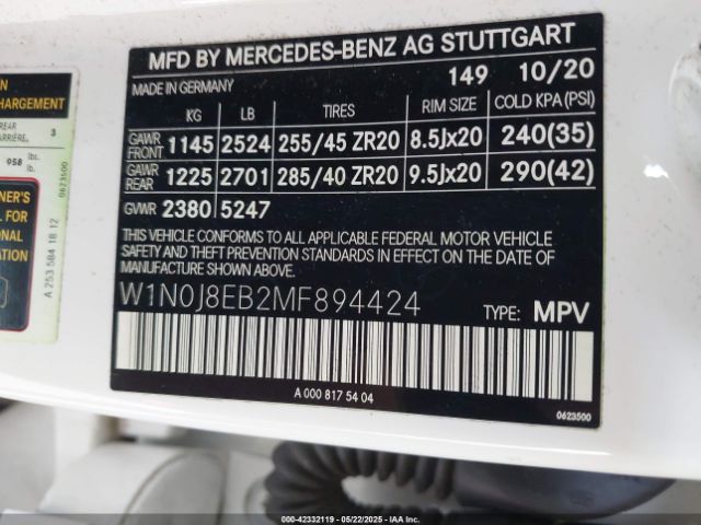 2021 MERCEDES-BENZ GLC 300 W1N0J8EB2MF894424 Photo 8