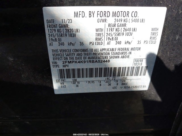 Ford Edge Titanium 2024 2FMPK4K91RBA52448 Image 9