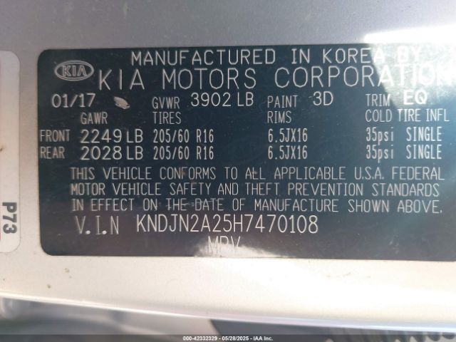 KNDJN2A25H7470108 KIA Soul