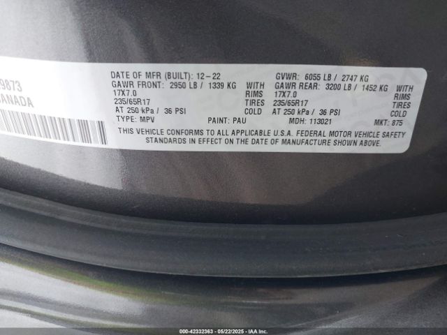 2022 CHRYSLER VOYAGER 2C4RC1CG4NR229873 Photo 8
