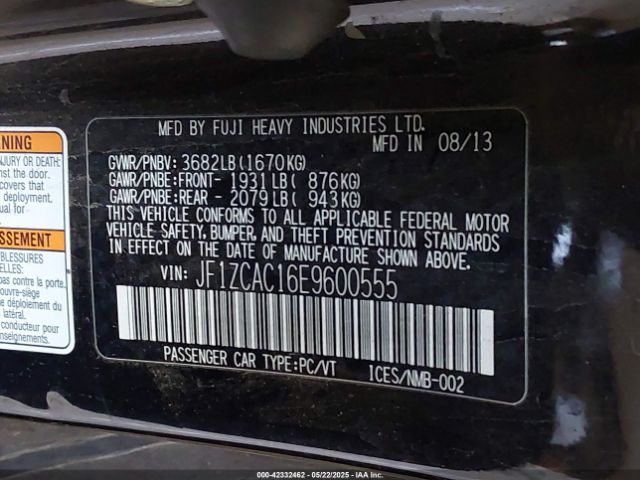 JF1ZCAC16E9600555 Subaru Brz Limited