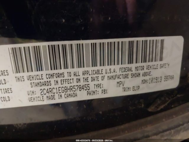 2017 CHRYSLER PACIFICA 2C4RC1EG8HR578455 Photo 8