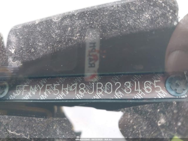 5FNYF5H98JB023465 Honda Pilot Touring