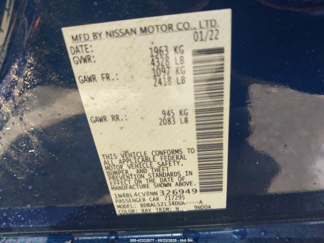 2022 NISSAN ALTIMA 1N4BL4CV8NN326949 Photo 8