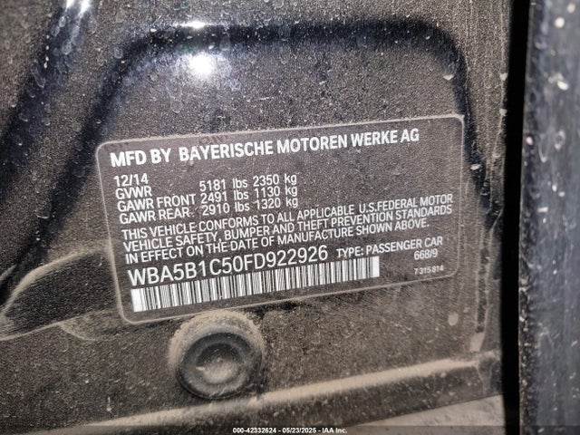 BMW 535i 2015 WBA5B1C50FD922926 Image 9