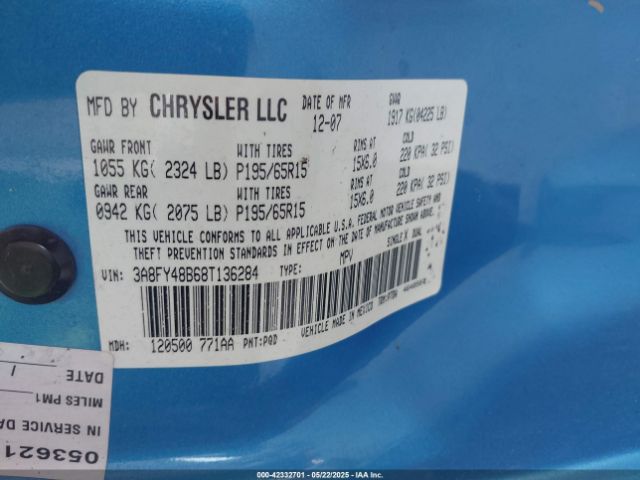 2008 CHRYSLER PT CRUISER 3A8FY48B68T136284 Photo 8