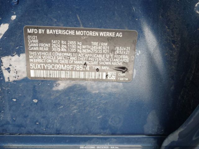 2021 BMW X3 5UXTY9C09M9F78574 Photo 8