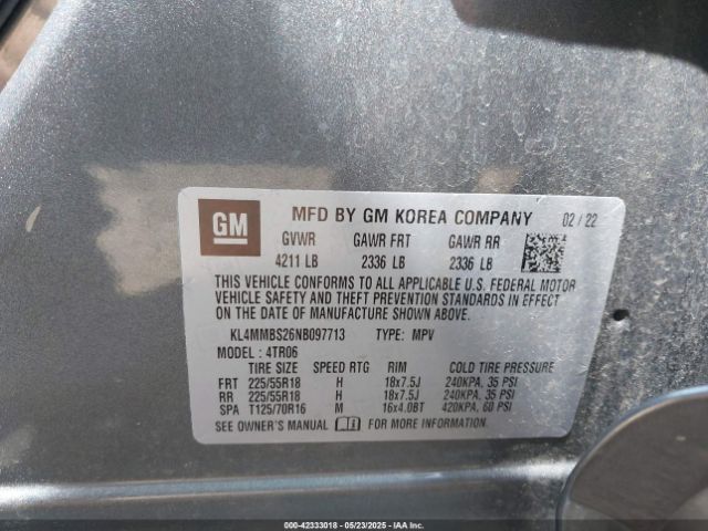 2022 BUICK ENCORE GX KL4MMBS26NB097713 Photo 8