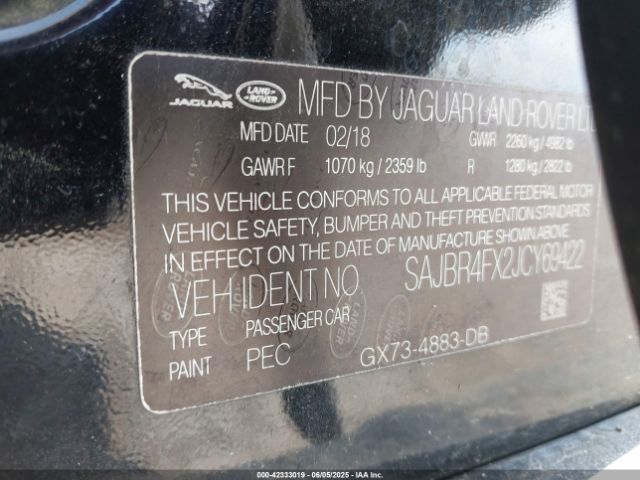 2018 JAGUAR XF SAJBR4FX2JCY69422 Photo 8