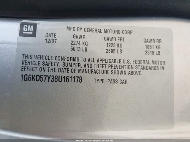 2008 CADILLAC DTS 1G6KD57Y38U161178 Photo 8